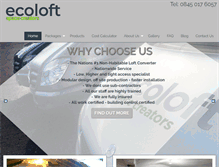 Tablet Screenshot of eco-lofts.co.uk